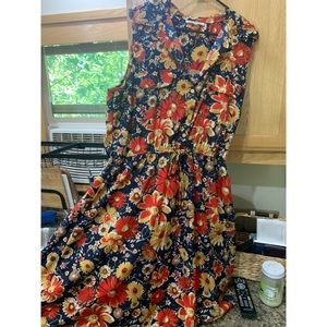 Plus size flower dress